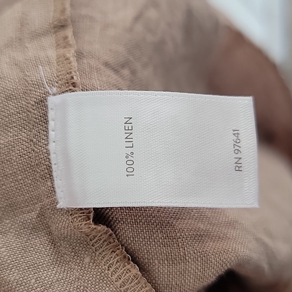 J Jill Love Linen Button Front Pintuck Tan Dress/Tunic Sz XL Petite - Picture 6 of 9